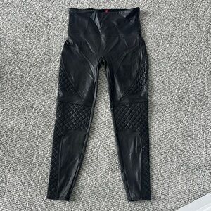 SPANX Black Quilted Leggings